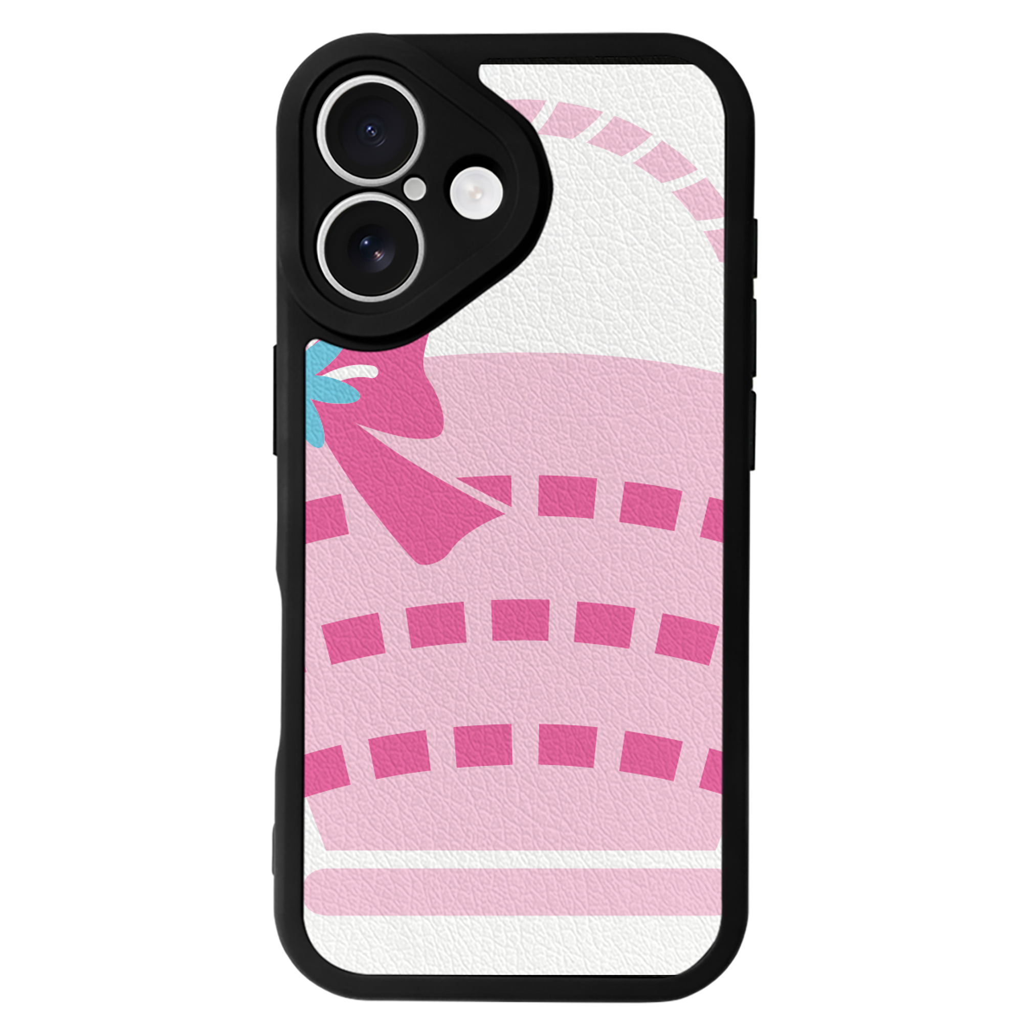 （画像用） Hello Kitty ハローキティ 【iPhone 16シリーズ対応】シリコンスマホケース（レザー調） 材質：シリコン